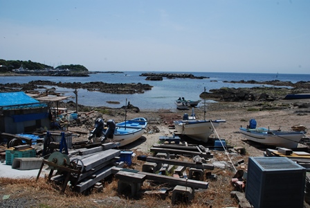 長井漁港の漁船