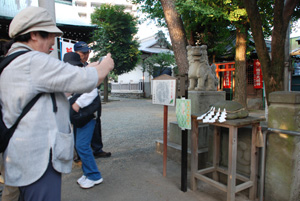 民俗探訪会　松原神社の石亀