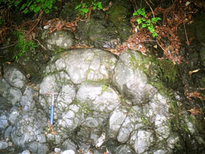 早戸川上流の枕状溶岩
