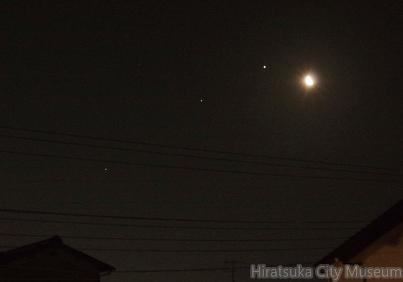 月・木星・土星2020.04.15平塚市長持（撮影　剱持瑞穂）