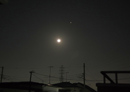 月と火星2 20201126平塚(撮影　剱持瑞穂）