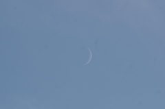 月と金星16時3分 2021.11.08長持（撮影　剱持瑞穂）