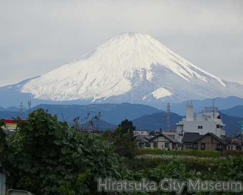冠雪の富士山2022.10.25平塚（撮影　松本富美江）.JPG