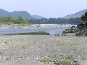 富士川中流の景観