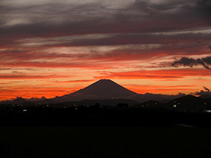 富士山と秋の空
